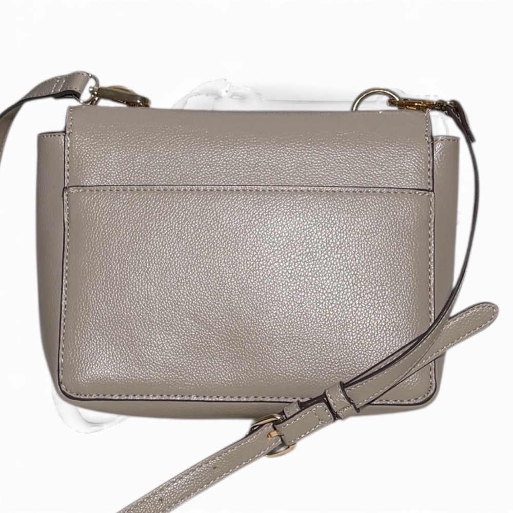 Beige Faux Leather Crossbody Bag - Picture 2 of 4